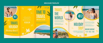 travel brochure template vectors