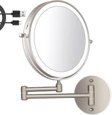 8 inch wall mounted makeup mirror usb