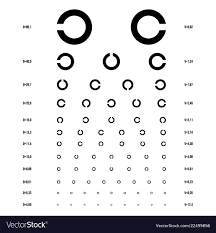 eye test chart royalty free vector