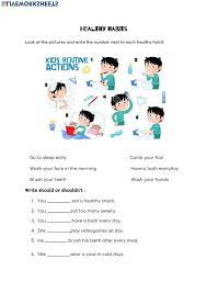 Try it free for 30 days then $12.99/mo., until canceled. Healthy Habits For Kids Worksheets Template Library