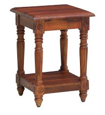 Louis Solid Wood End Table In Honey