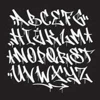 graffiti alphabet vector art icons