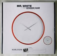 karlsson mr white numbers wall clock