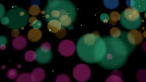 Animated Colour Bubbles Moving In The Space