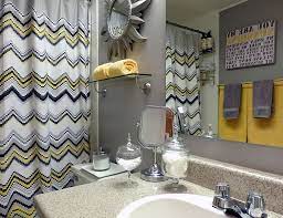 gray and yellow bathrooms