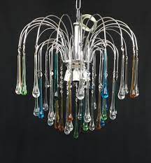Multicolored Murano Glass 6 Light Drop