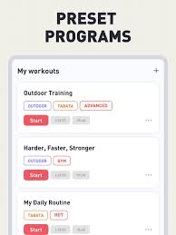 hiit workouts timer on the app