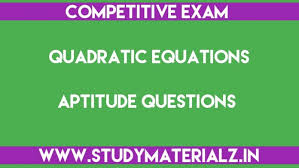 pdf quadratic equations aptitude