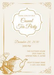 free tea party invitation templates