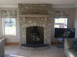 Donegal Sandstone Fireplace With Rock