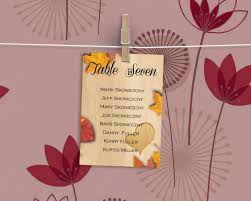 Fall In Love Table Numbers For Reception Seating Chart