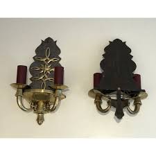 Pair Of Vintage Art Deco Brass And