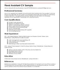 Resume.io offers cv templates in four main categories: Floral Assistant Cv Example Myperfectcv