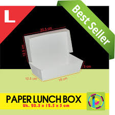 Bagian luar kemasan ini dicetak motif batik daun. Pli L Paper Lunch Box Kotak Nasi Kertas Dus Makanan Meal Box Take Away Size L 20x12 5x5 Cm Shopee Indonesia