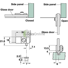 glass door pivot hinge for up to 6 7mm