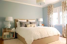 blue walls contemporary bedroom
