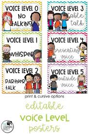 Voice Level Chart Posters