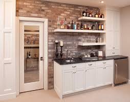 Basement Wet Bar Transitional Den