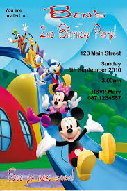 Personalised Mickey Mouse Clubhouse Invitations