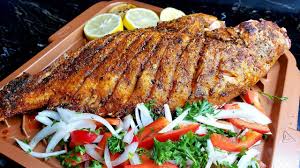 oven grilled whole red snapper