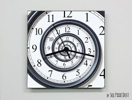 Square Time Travel Wall Clock