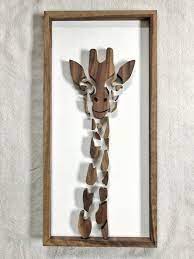 Giraffe Wall Art Wood Wall Art Diy