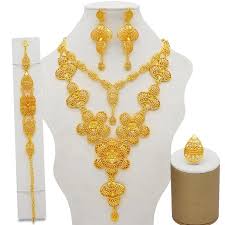 dubai jewelry sets gold necklace