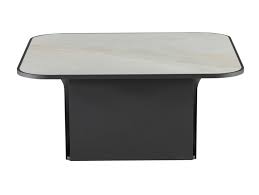 Low Square Painted Metal Coffee Table