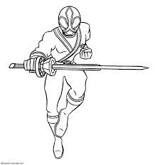 Kids drawing of power rangers coloring page. Red Samurai Ranger Coloring Page Free Printable Coloring Pages For Kids