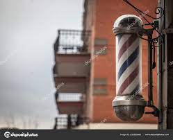 Typical American Barbers Pole Seen Front Barber Shop Montreal Canada Stock  Photo by ©BalkansCat 232925862