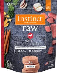 Instinct By Natures Variety Frozen Raw Patties Grain Free Real Beef Recipe Dog Food 6 Lb Bag