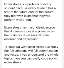 topic examination stress