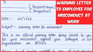 warning letter to employees for
