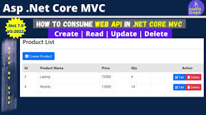 in asp net core mvc consuming web api