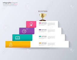 Stair To Success Infographic Design Template For Replace Text