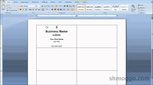 Printing Business Cards In Word Video Tutorial