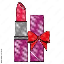 lipstick bow wrapped cosmetic makeup
