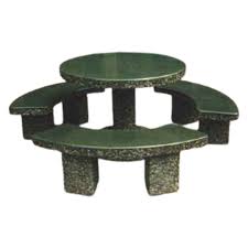 Classic Stone Round Patio Table Set