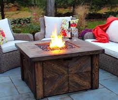 Global Outdoors Faux Wood Fire Table