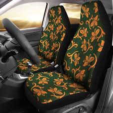 Wales Daffodil Green Car Seat Covers