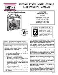 Vail Premium Vent Free Fireplace Manual