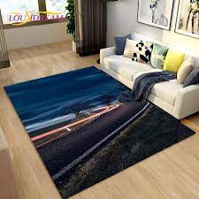 3d neon expressway track road area rug