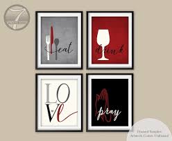 Modern Kitchen Wall Art Eat Drink Pray