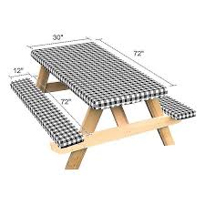 3 Pcs Table Cover And Bench Cover Set