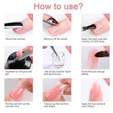 poly nail gel kit 10 colors quick nail