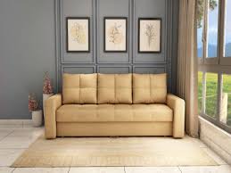 leather 3 seater sofa bed