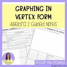 Graphing Quadratic Equations In Vertex