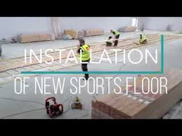 installing a junckers sports floor in