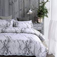 white marble comforter gray grey