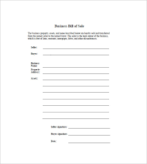Business Bill Of Sale 7 Free Word Excel Pdf Format